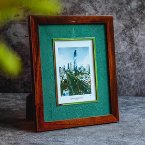 “Royal Windsor” Dark Walnut & Emerald Green Frame